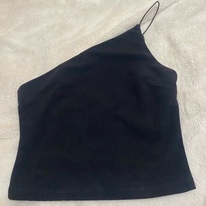 Black Princess polly one shoulder top, worn once